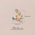 Pendentif oiseau en émail peint à la main avec nœud coloré et boucle en cuivre plaqué or - N°3 Pendentif Oiseau Nœud Rose