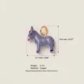 Vue détaillée du charme d'âne violet avec dimensions et spécifications en cuivre - Style 6 Pendentif Petit Poney