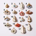 Surrealist abstract charms set featuring unique eyes, noses, and lips for DIY jewelry - Pendant Only (Without Chain) - Eye Style (1) / Gold