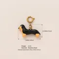 Pendentif teckel noir et feu détaillé fabriqué en acier inoxydable de haute qualité - Chiot Noir