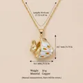 Dettaglio collana coniglietto in tazza d'oro con specifiche di misura e materiale - Coniglietto in Tazza da Tè / Oro