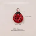 Leuke lieveheersbeestje hanger van rood emaille gemaakt van 316 roestvrij staal - Lieveheersbeestje Hanger