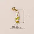 Pendentif oiseau perroquet coloré en acier inoxydable plaqué or 18 carats pour bijoux - Perroquet Blanc
