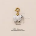 Charmant pendentif ours polaire en acier inoxydable doré pour création de bijoux - Ours Polaire