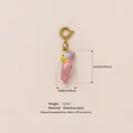 Pendentif en acier inoxydable en forme de perroquet rose avec dimensions et détails - Perroquet Rose