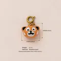 Charm pendentif panda roux en acier inoxydable pour la fabrication de bijoux DIY - Raton laveur