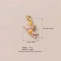 Vue détaillée du pendentif chérubin avec des dimensions précises de poids et taille - Style 9 Pendentif Bébé Ange