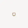 Pendentif fer à cheval doré orné d'oxydes de zirconium étincelants - Fer à Cheval (HSNK255015SI)