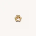 Charmant pendentif de collier en patte dorée avec des pierres de cristal rondes et claires - Patte de Chien (HSNK255015SI)