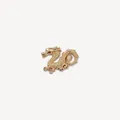 Petit pendentif dragon chinois doré aux textures complexes et au design minimaliste chic - Dragon (HSNK255015SI)