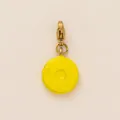Ciondolo a forma di frutto giallo in acciaio inossidabile placcato oro 18K con gancio - Ciondolo Ciambella Gialla