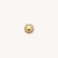 Petit pendentif SKU en forme de soleil doré avec des zircons brillants et polis - Petit Soleil (HSNK255015SI)