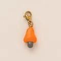 Ciondolo unico a forma di anacardio con chiusura a moschettone in acciaio placcato oro 18k - Ciondolo Carota