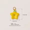 Close-up of yellow star pendant with dimensions and stainless steel material info. - Star Pendant