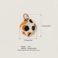 Detailed view of calico cat star pendant showing dimensions and material details. - Calico Cat Pendant