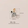 Adorable handmade dalmatian dog enamel pendant charm crafted in copper gold finish - 15mm x 11mm / Spotted Dog Pendant