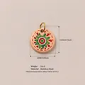 Ciondolo circolare in acciaio inossidabile con motivo floreale per la creazione di gioielli - Accessorio Ciondolo Sole Ingranaggio No.4 / 15x13mm