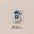Simpatico ciondolo a forma di tazza con fiori blu in acciaio inossidabile di alta qualità - Pendente Tazza Fiore Blu (No. 10)