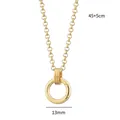 Collana con ciondolo a cerchio dorato con catena da 45+5cm per gioielli fai da te - Catena con Chiusura a Molla Oro B (13mm) / Oro