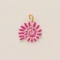 Elegant pink spiral shell charm pendant for DIY keychain and bag accessory decoration - Pink Conch