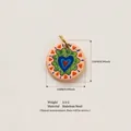 Kleurrijke roestvrijstalen harthanger van 15 mm voor het maken van DIY-sieraden en hobby's. - Nr.10 Hart Hanger Accessoire