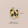 Calico cat shaped stainless steel charm pendant for DIY jewelry making accessories - Calico Cat Pendant