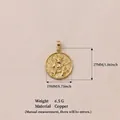Gold goddess pendant in copper, 19x27mm size and 6.5g weight - Artemis Bow Goddess (RSDZ20260327Y) / Pendant Only
