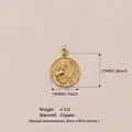 Vintage gold goddess medallion pendant in copper with detailed size and weight specs - Moon Goddess (RSDZ20260327Y) / Pendant Only