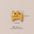 Cute mustard yellow chubby animal pendant for DIY jewelry, stainless steel 18.4mm - Brown French Bulldog Pendant