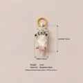 Stainless steel tiger animal charm pendant with 18K gold plated jump ring for jewelry - Sleeping Tiger Pendant
