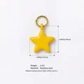 Yellow enamel star pendant in stainless steel with dimensions and weight specs - No. 8 Star Pendant