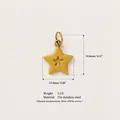 Close-up of a golden star-shaped pendant charm showing 316 stainless steel material specs - Star Pendant / Gold