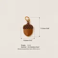 Detailed view of acorn pendant showing 17.2mm height and 316 stainless steel material - 10-Pine Cone Pendant