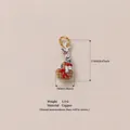 Cute rabbit in basket pendant charm with size and material specifications - Basket Rabbit Pendant Only (Without Chain)
