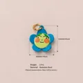 Schattig cartoon gezicht bloem hanger roestvrij staal voor DIY sieraden maken in blauw - Blauwe Bloemenhanger