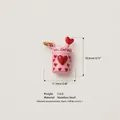 Detailed size measurements for pink Valentine heart pendant made of stainless steel - No. 10 Small Heart Cup Pendant Only (Without Chain)