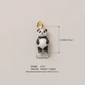 Lindo colgante de panda de esmalte pintado a mano en cobre con medidas exactas - Solo Colgante (Sin Cadena) / Colgante Panda