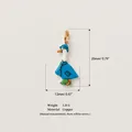 Detailed view of cartoon goose charm with dimensions, weight, and copper material specs - Cartoon White Goose Pendant (MQPK260317RI) / Blue Clothing Goose Style