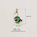 Detailed specifications and dimensions of the colorful cartoon goose jewelry pendant charm - Cartoon White Goose Pendant (MQPK260317RI) / Bee Goose Style