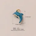 Encantador colgante de delfín en esmalte azul y cobre para la creación de joyas DIY - Solo Colgante (Sin Cadena) / Colgante de delfín