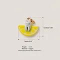 Vista dettagliata del ciondolo a forma di gatto e limone con misure per il fai-da-te - Pendente Gatto Limone