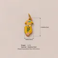 Detailed measurements for the yellow animal stainless steel pendant DIY charm accessory - Yellow Fox Pendant