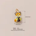Stainless steel fox animal pendant charm with 15mm by 10mm size dimensions - Fox Shape Pendant Accessory / Pendant Only (Without Chain) - 3D Fox