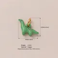 Small green dinosaur pendant charm in copper with enamel finish for jewelry making - 16mmx9mm / Green Dinosaur Pendant