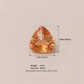 Colgante de cuenta de resina facetada naranja triangular para joyería DIY 7x7 mm - Zirconia Naranja de Febrero (Accesorio Único)
