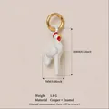 Ciondolo gioiello gallo in smalto dipinto a mano con specifiche di dimensioni - Stile 11 Pendente Gallo