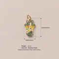 Dainty cat-shaped stainless steel pendant with colorful dots and 18K gold plating - Pendant Only (Without Chain) - Paws Up Cat