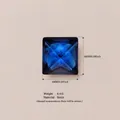 Vista detallada de una piedra preciosa cuadrada de resina azul oscuro para joyería DIY, 6mm. - Zirconia Púrpura Oscura de Julio (Accesorio Único)