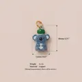 Vista dettagliata del ciondolo a forma di koala con dimensioni 12x18mm e peso. - 3 Broccoli Koala