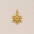 Elegant golden snowflake pendant made of high-quality 18K gold plated stainless steel - Gold Snowflake Pendant